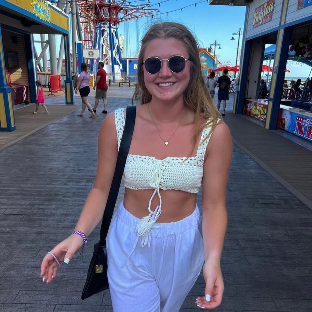 NWT - Crochet Knit Crop Top